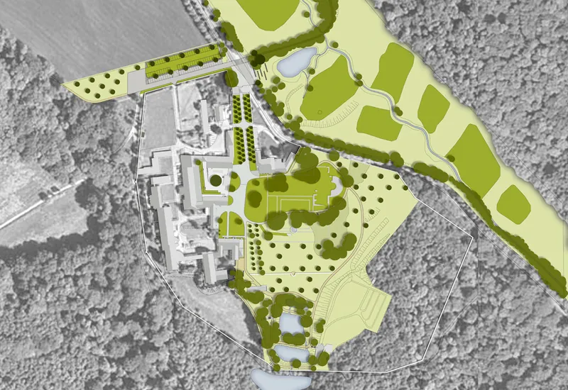 Natursteinpflaster am Kloster Heisterbach, ausgeführt von der PILOT GmbH