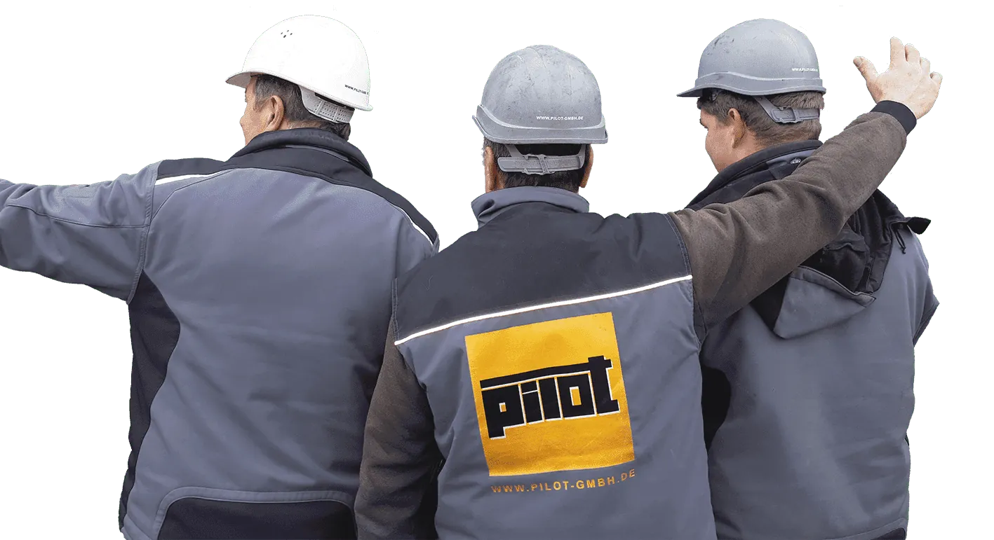 Mitarbeiter der PILOT GmbH in Arbeitskleidung – Jobs im Straßenbau, Tiefbau und Landschaftsbau in Köln
